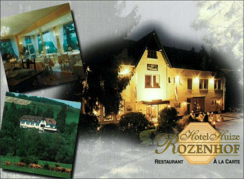 ansichtkaart met zicht op het tuinhuis en  Rozenhof