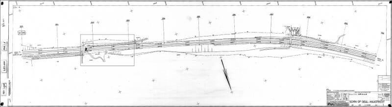 NS beheertekening infrastructuur baanvak Oud-Valkenburg - Schin op Geul