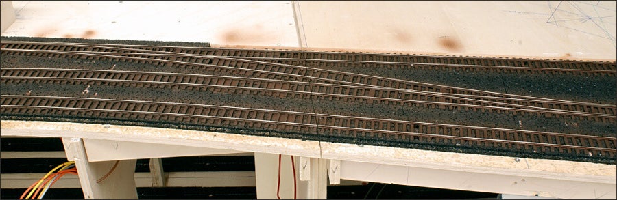 schilderen rails treinbaan
