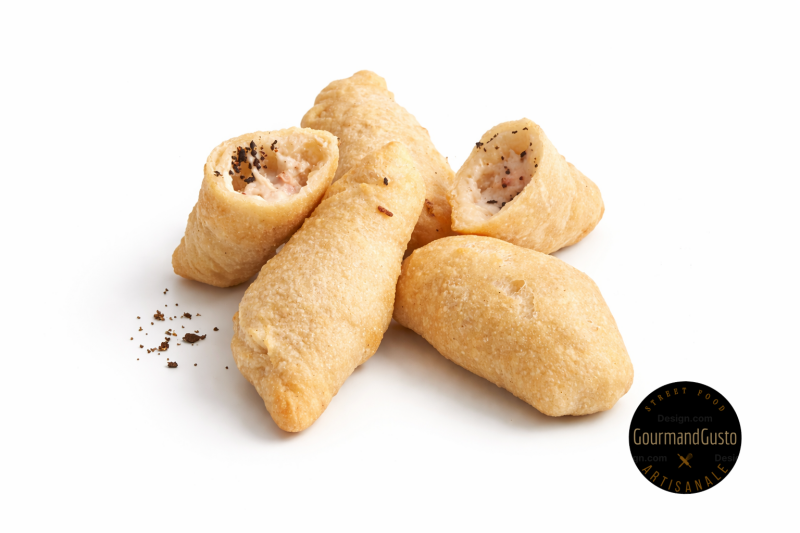 Pizza frit burrata jambon Gourmandgusto  