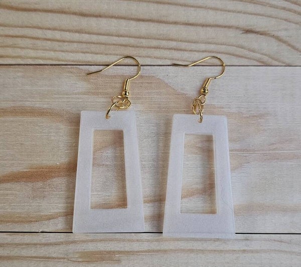 BOUCLES D'OREILLES RECTANGLE