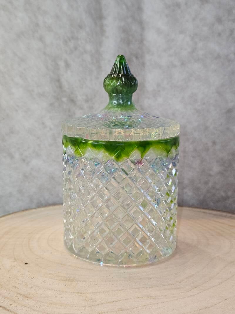 GRANDE BOITE MANEGE TRANSPARENT ET VERT