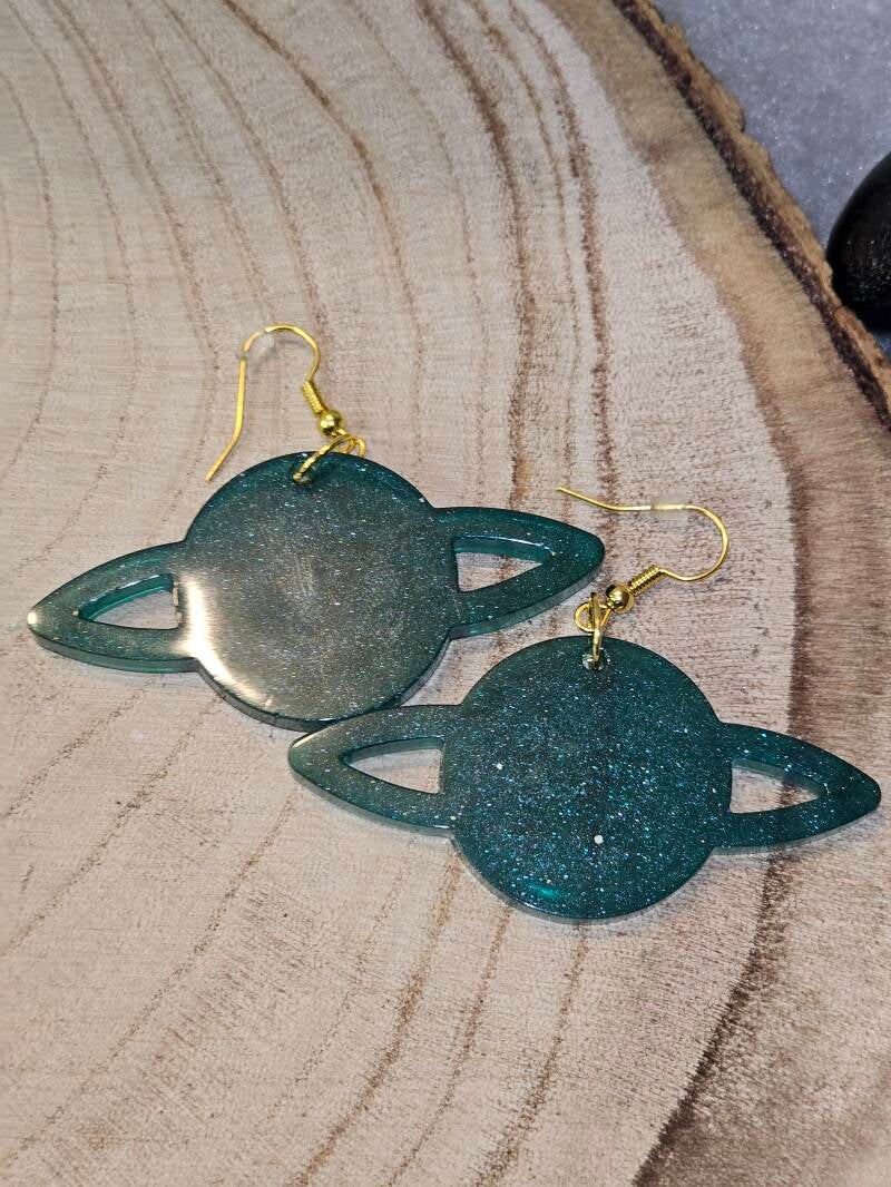 BOUCLES D'OREILLES PLANETE VERTE