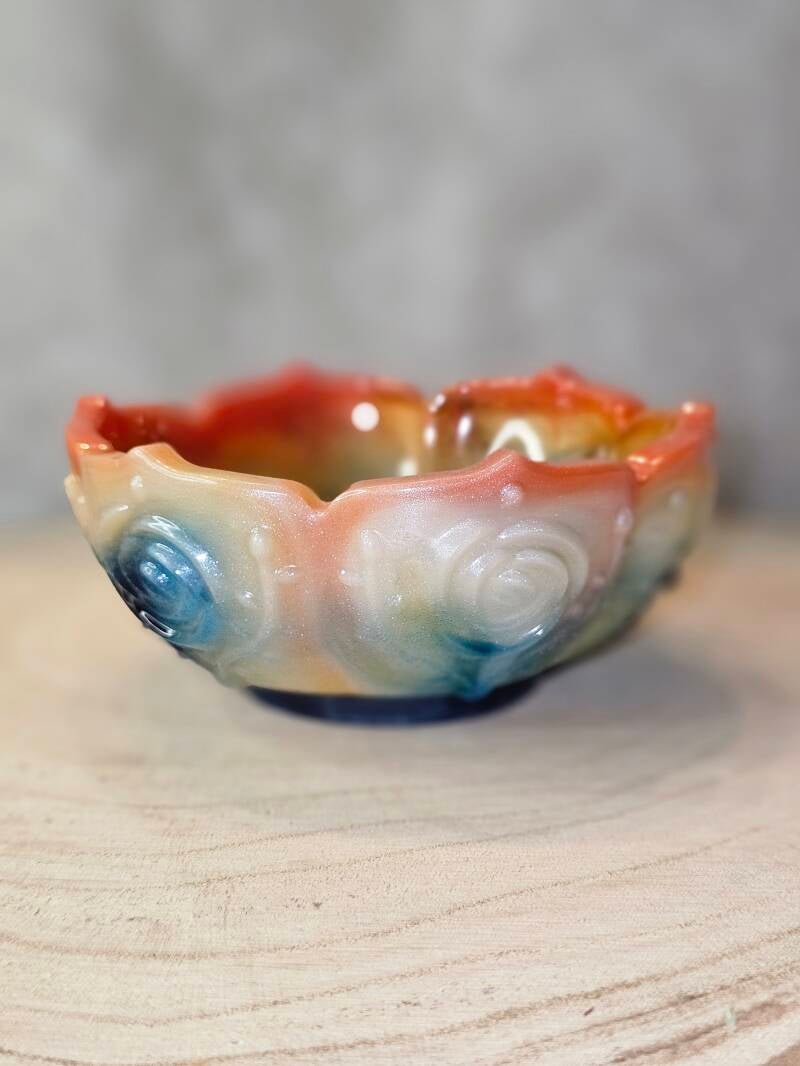 VIDE POCHE FLEUR BLANC / BLEU / ORANGE