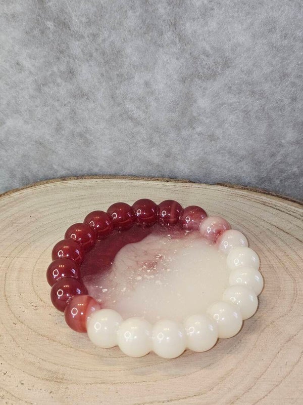 VIDE POCHE ROND BUBBLE ROUGE ET BLANC