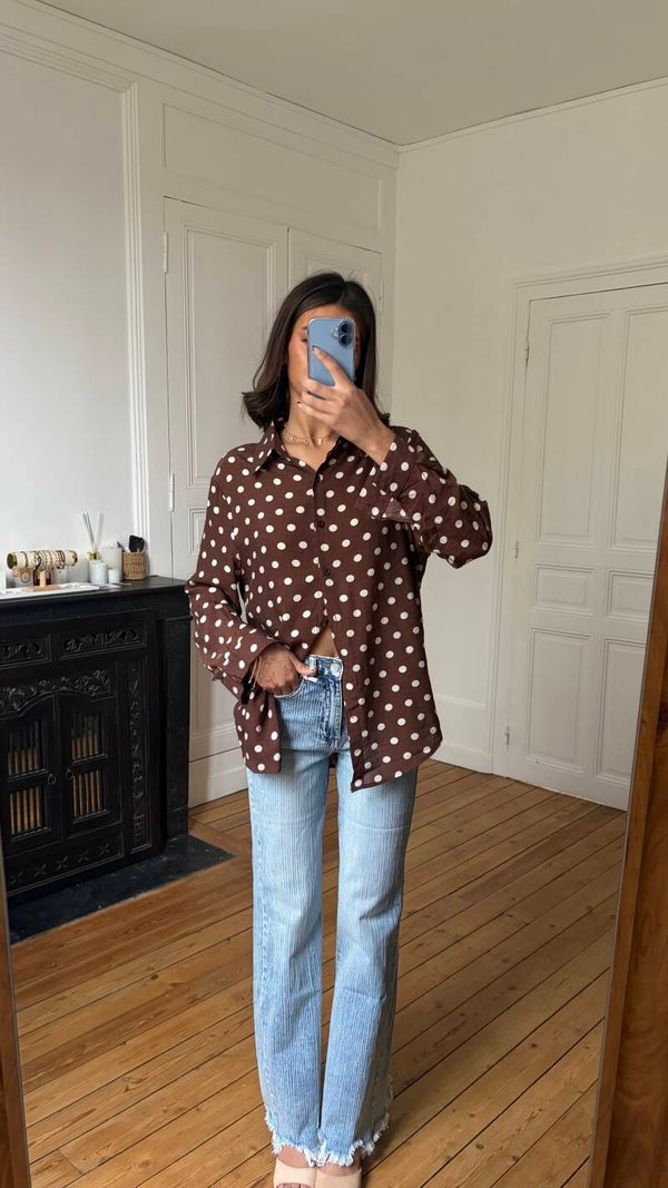 Chemise à pois