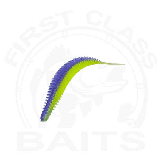 10cm Rippchen Purple Chartreuse UV 4stk