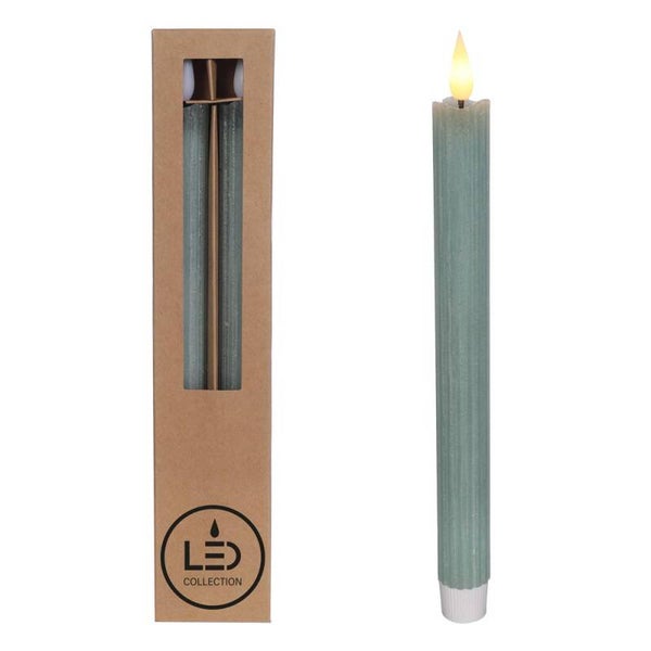 Diner Pencil Kaars LED Eucalyptusgroen