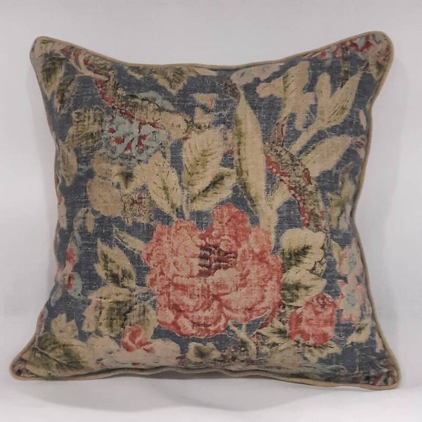 Cojín vintage azul 45x45