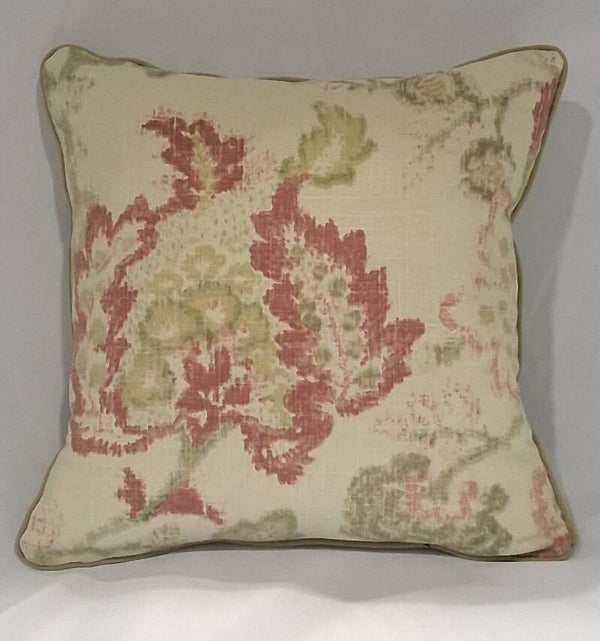Cojín estampado lino 45x45 rosa Jaén