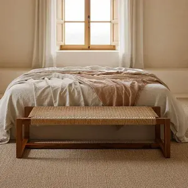 Banco natural madera de teca