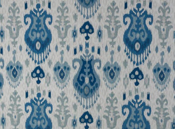Estampado Ikat Malaca azul de Gúell Lamadrid