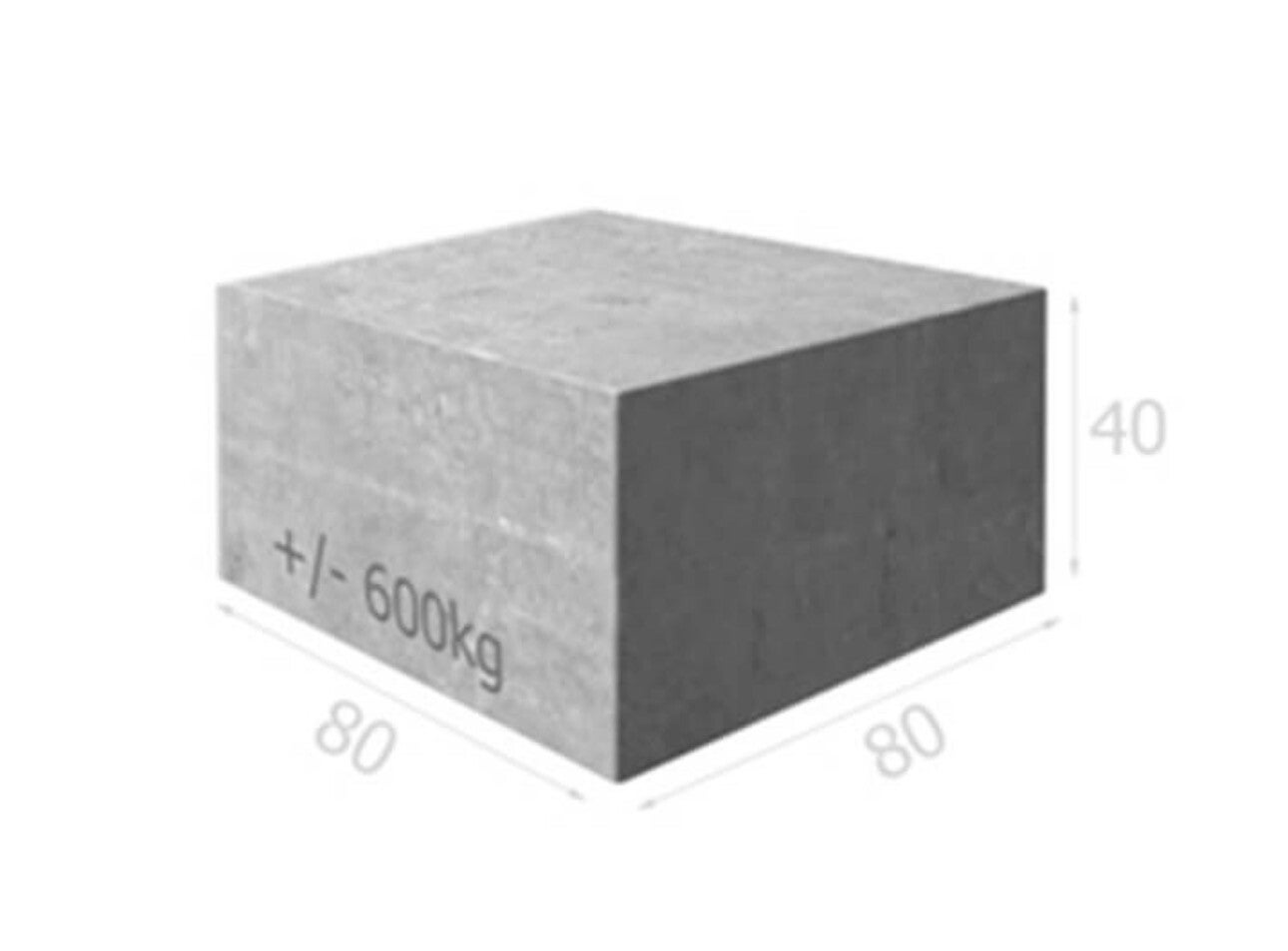 Couvertine 80 x 80 x40