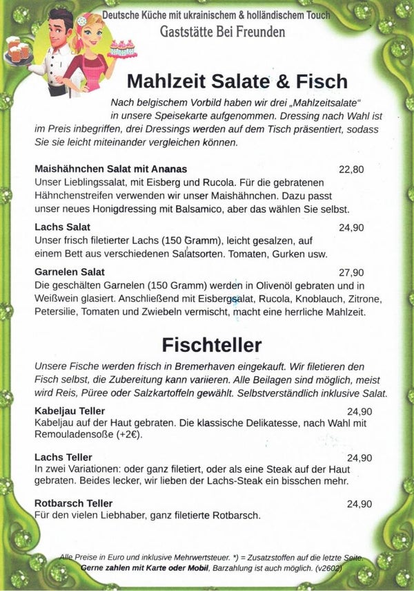 Mahlzeitsalate & Fischteller