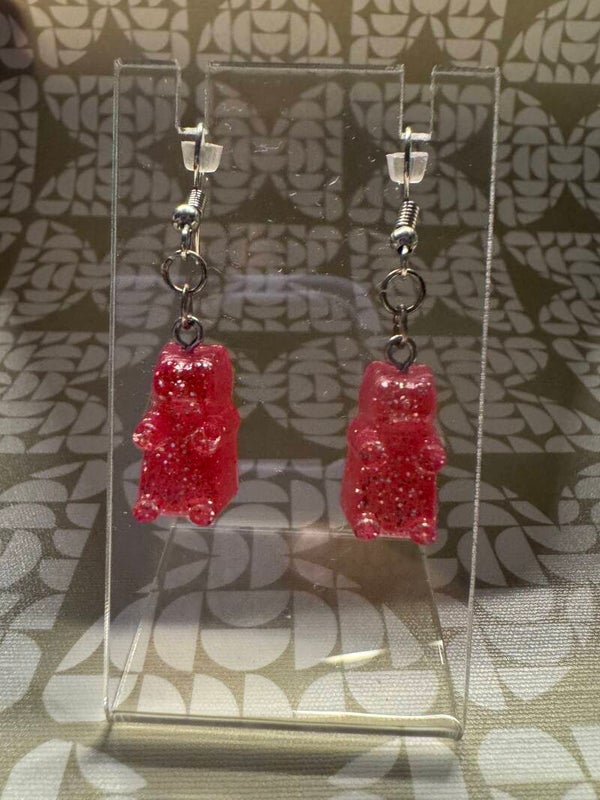 Pendientes de Gominola Oso Brillante