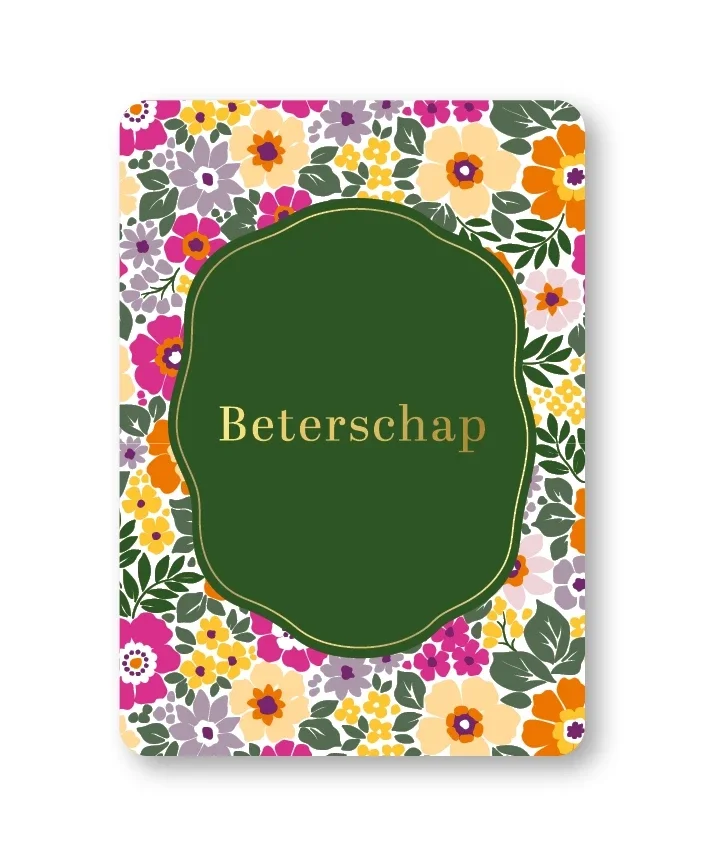 Wenskaart - A6 - Beterschap flowers