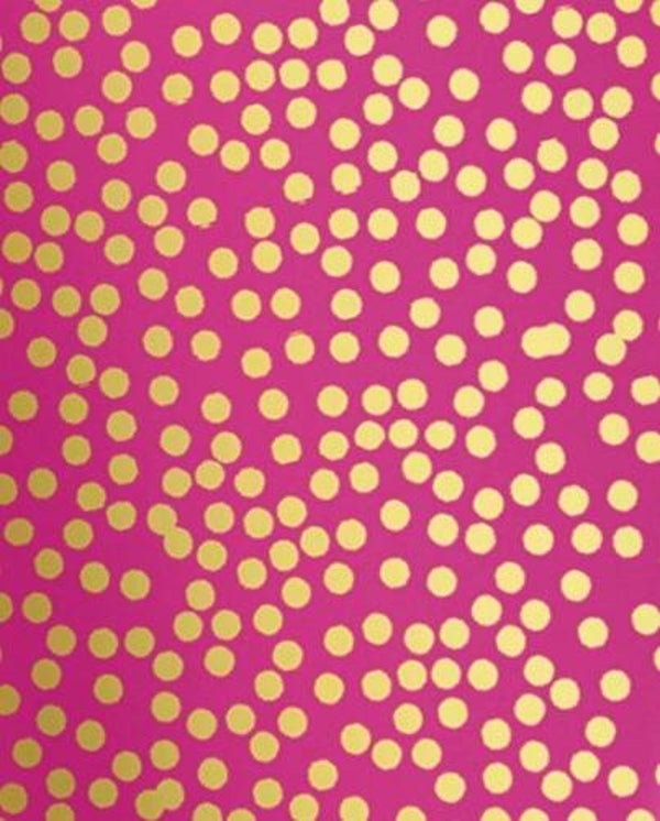 Inpakpapier - Roze met gouden stippen -