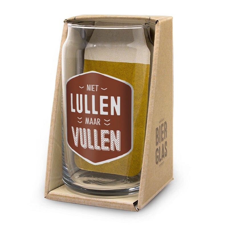 Bierglas - niet lullen maar vullen
