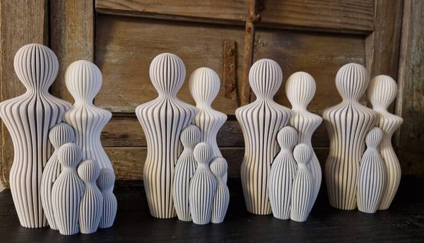 Gezinsbeeldjes - Wit 15 cm -