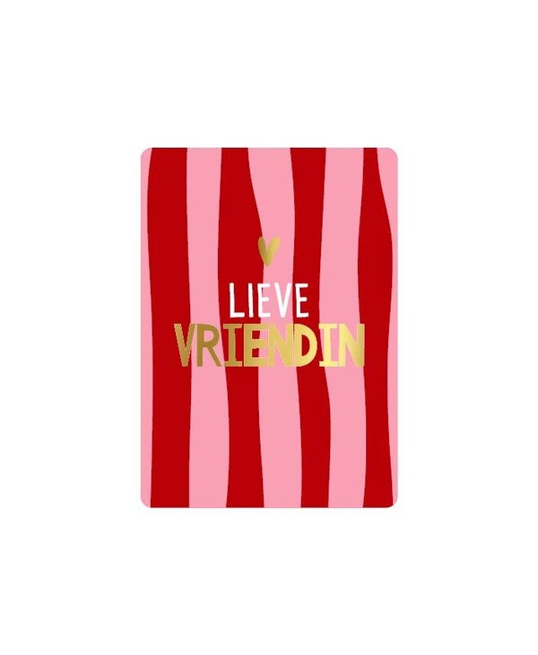 cadeau-kaartje lieve vriendin