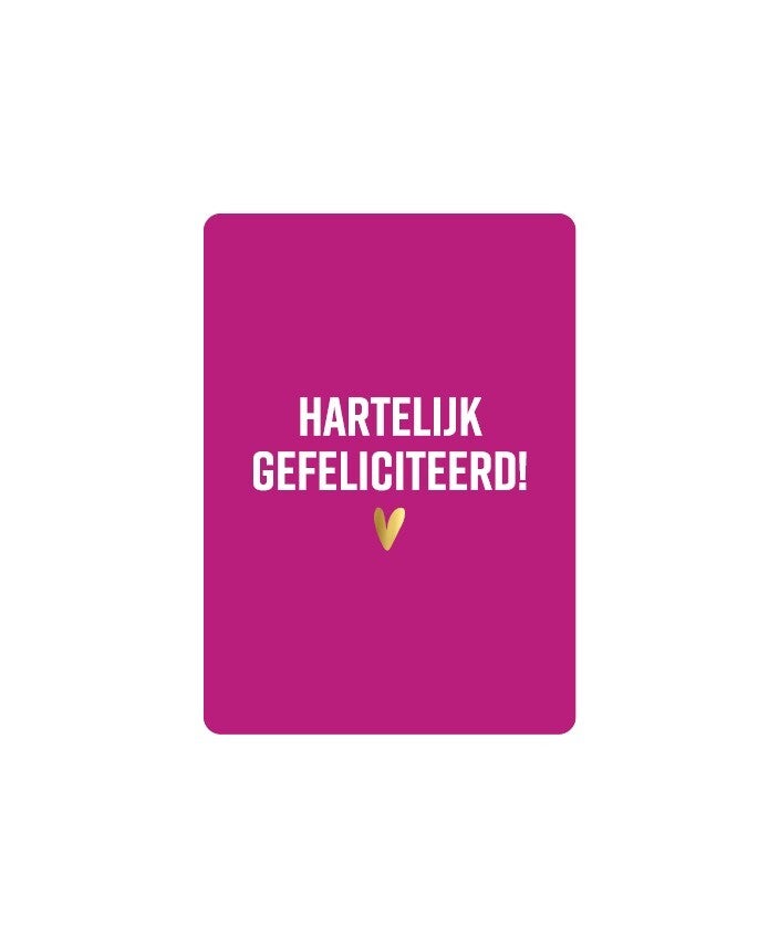 cadeau-kaartje hartelijk gefeliciteerd