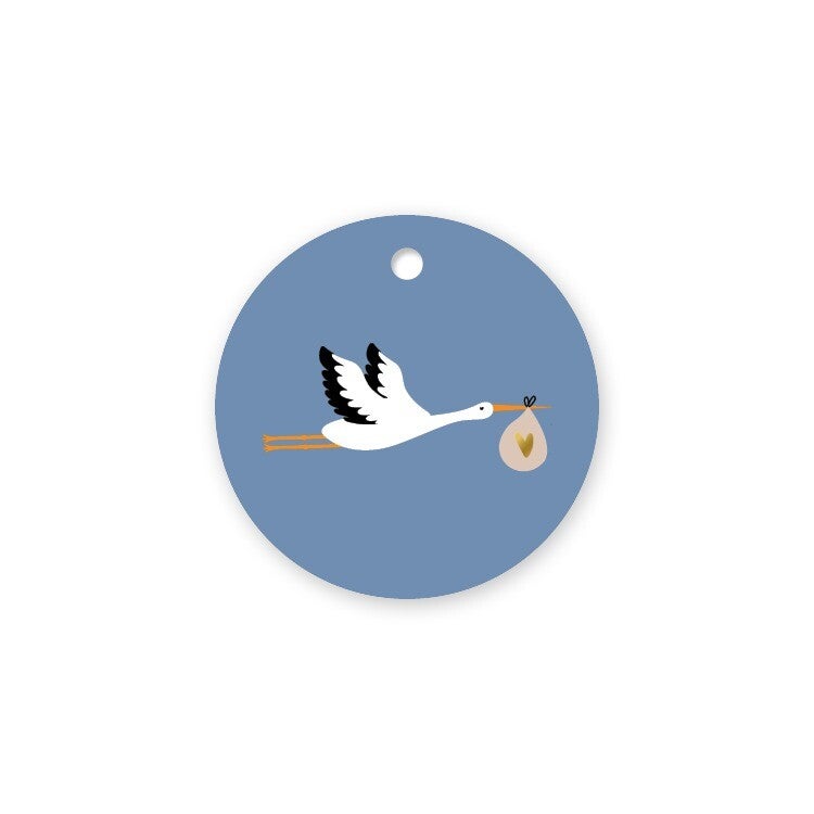 Cadeaulabel Ooievaar