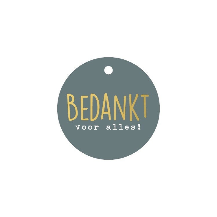 Cadeaulabel Bedankt voor alles