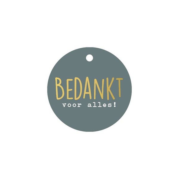 Cadeaulabel Bedankt voor alles