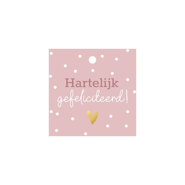 Cadeaulabel Hartelijk gefeliciteerd