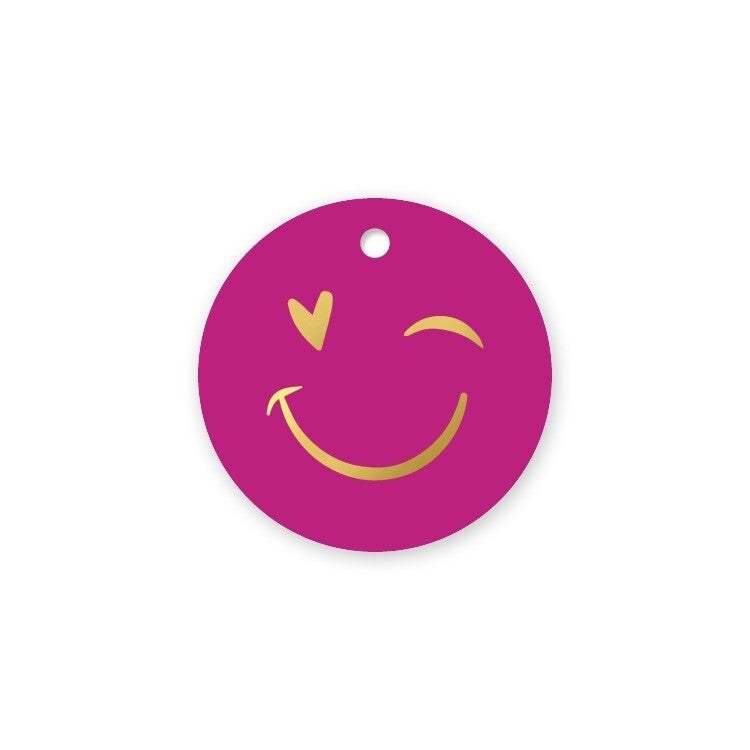 Cadeaulabel Smiley (Magenta)