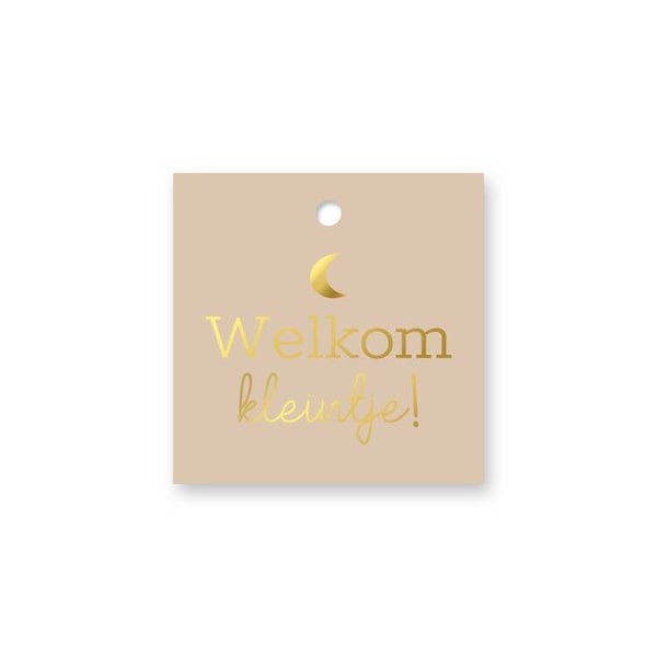 Cadeaulabel Welkom Kleintje