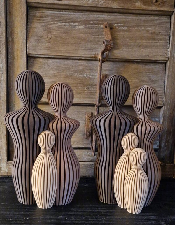 Gezinsbeeldjes - Bruin 25 cm -