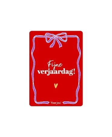 Cadeau-Kaartje Fijne verjaardag Hartje