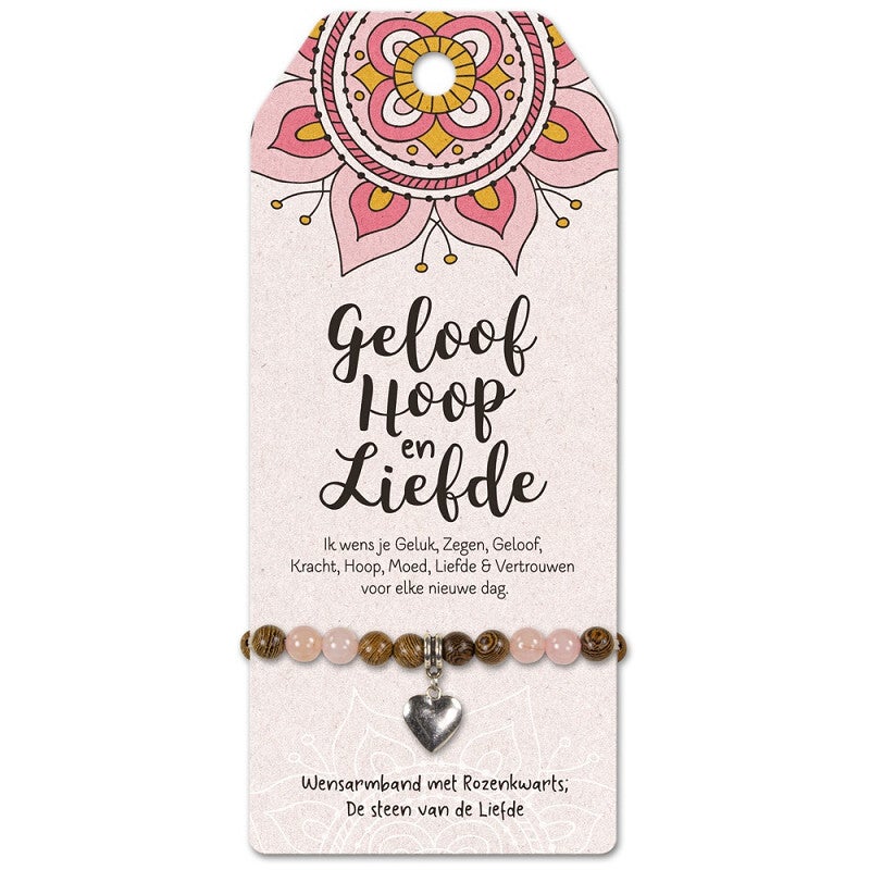 Wensarmband - Geluk hoop en liefde