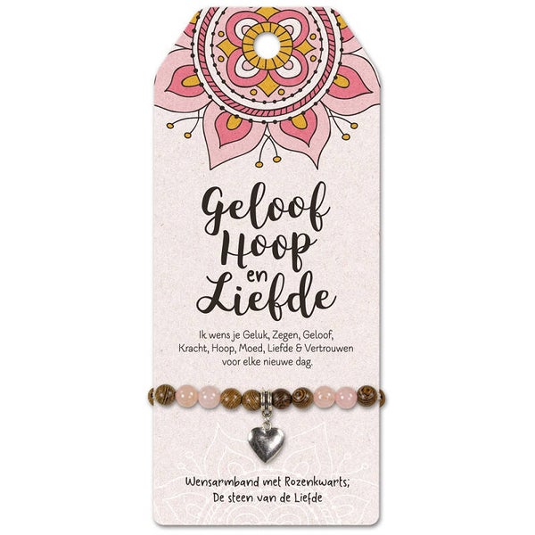 Wensarmband - Geluk hoop en liefde
