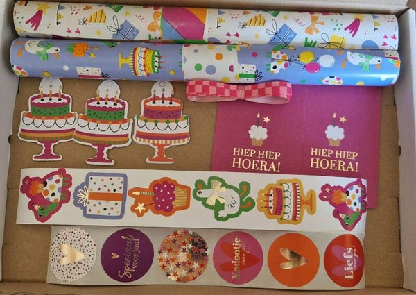 Feest inpakpapier setje