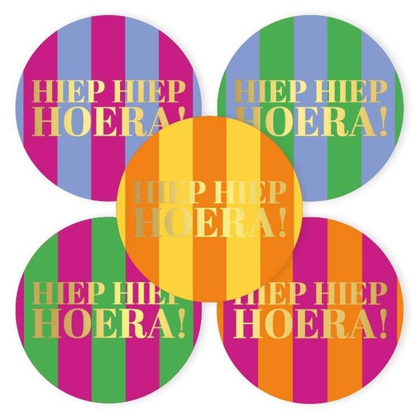 Cadeaulabel Hiep Hiep Hoera