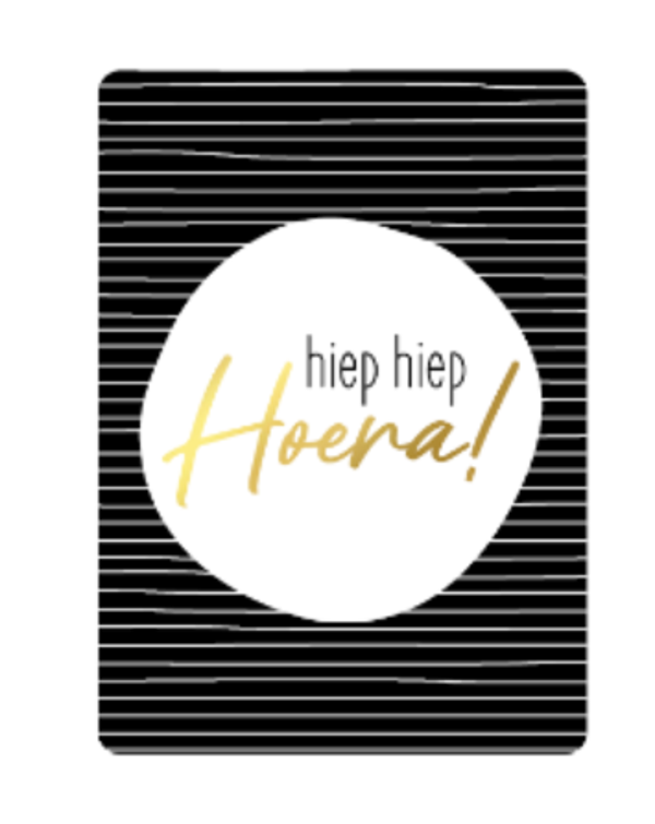 cadeau-kaartje hiep hiep hoera