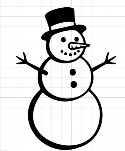 Statische raamfoliesticker - Sneeuwpop -