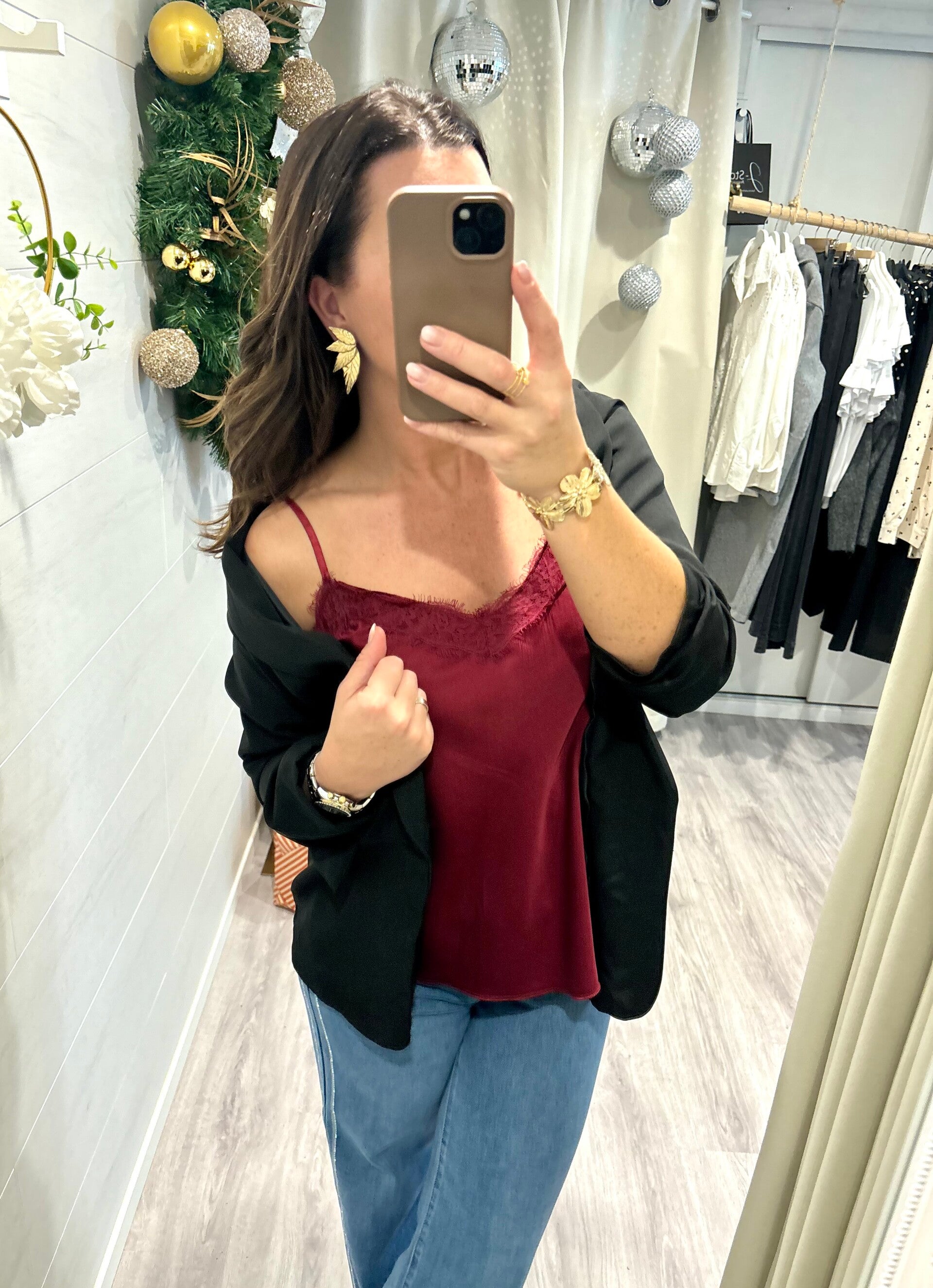 Débardeur Satin - Bordeaux