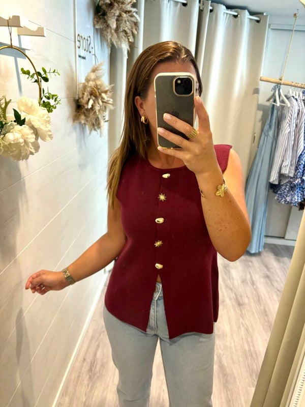 Gilet Solen - Bordeau