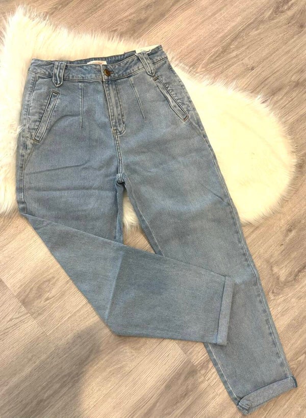 Jeans Mom Fit - Bleu