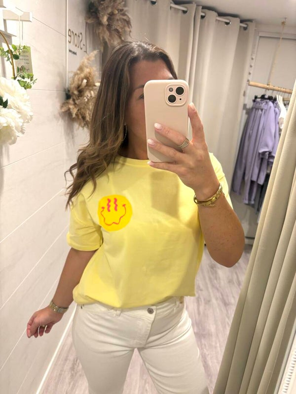 Tee- shirt Smile - jaune
