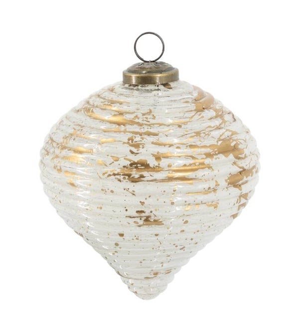 VQ® KERSTBAL WHITE & GOLD #6475