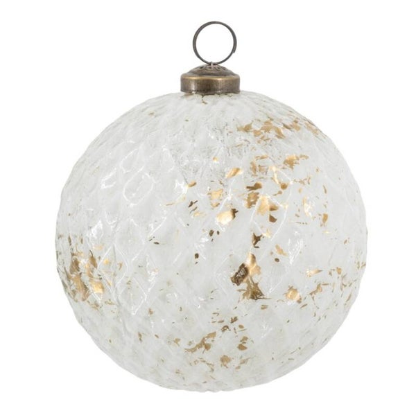 VQ® KERSTBAL WHITE & GOLD #6476