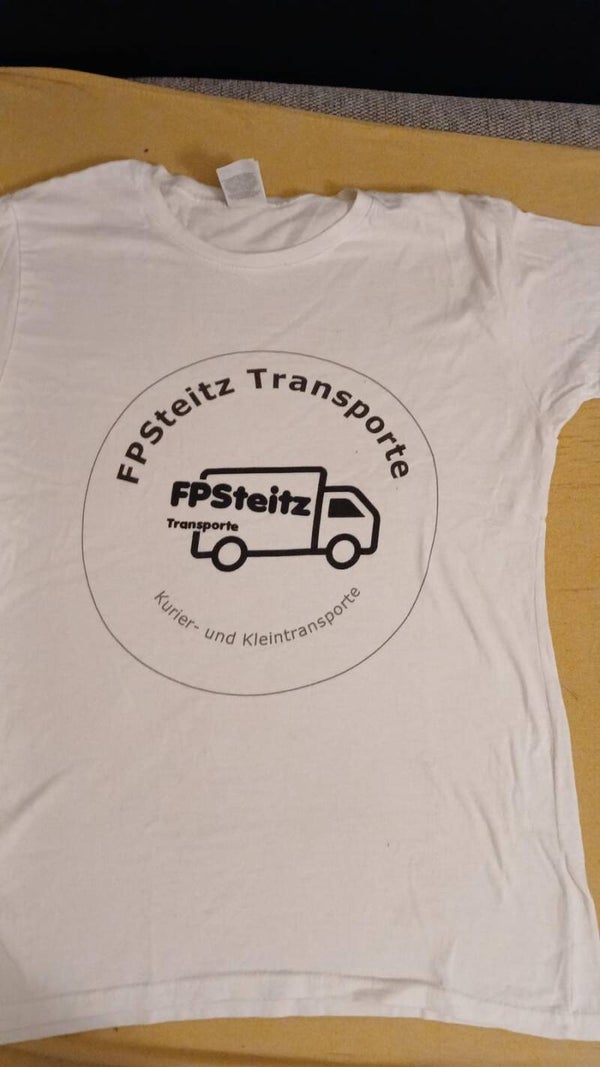 T-Shirt Druck Logo Rückseite und Vorderseite