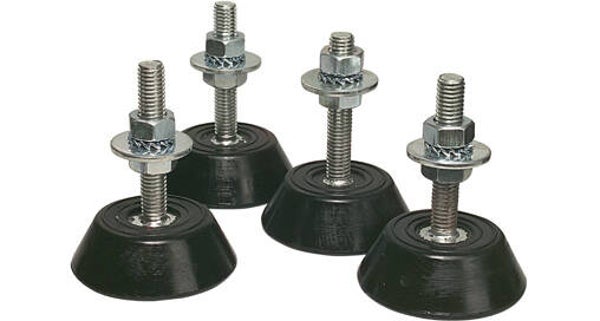 Vibratiedempers platdak voor buitenunits.per set van 4 stuks