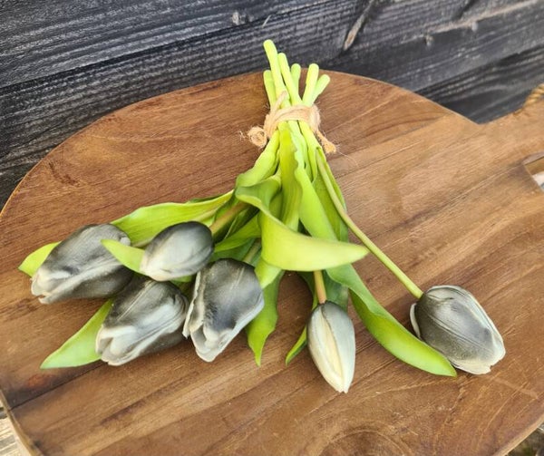 Bos tulpen zwart/wit