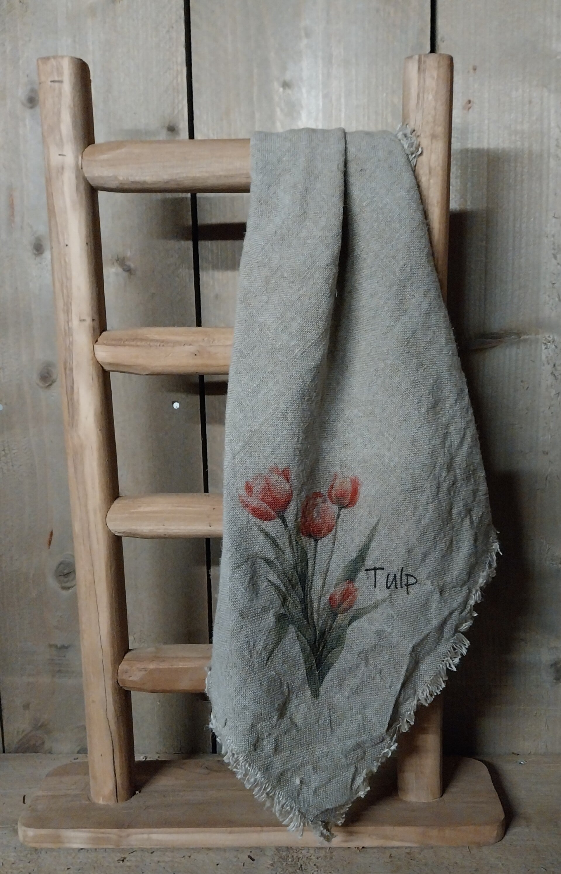 Shabby doek tulpjes