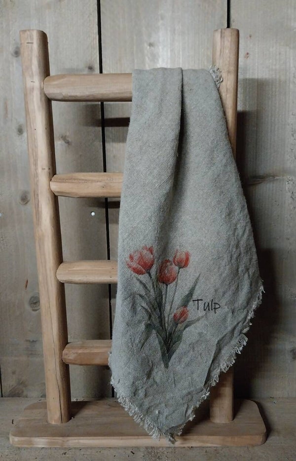 Shabby doek tulpjes